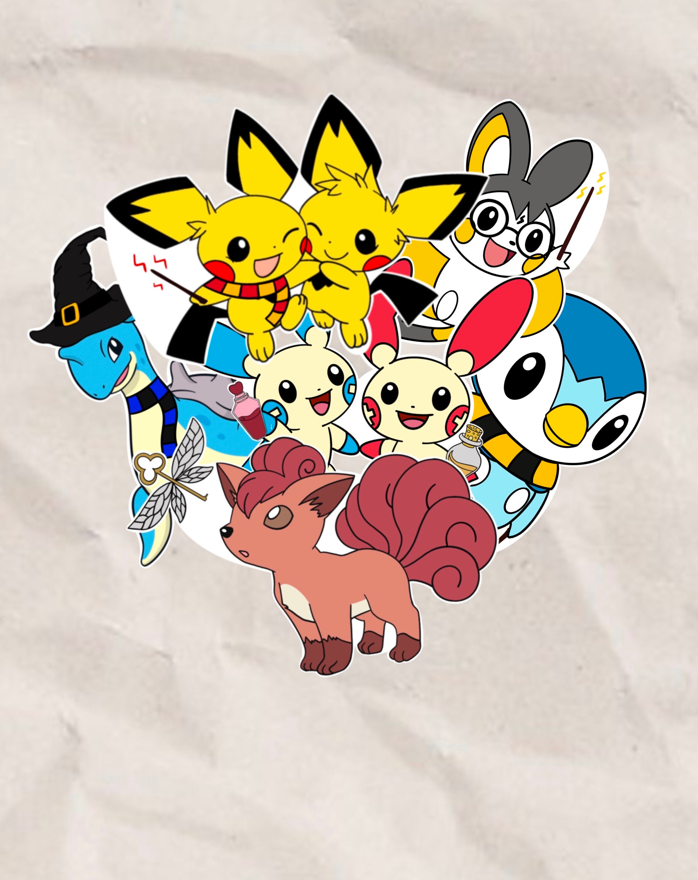 Hp Poke Mon Stickers - Etsy