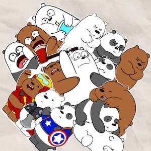 Bare bears sticker set