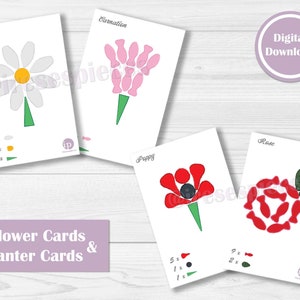 Flower Shop, Mandala Grapat Loose Parts Template Cards for activities, Mothers Day Toddler Play image 5