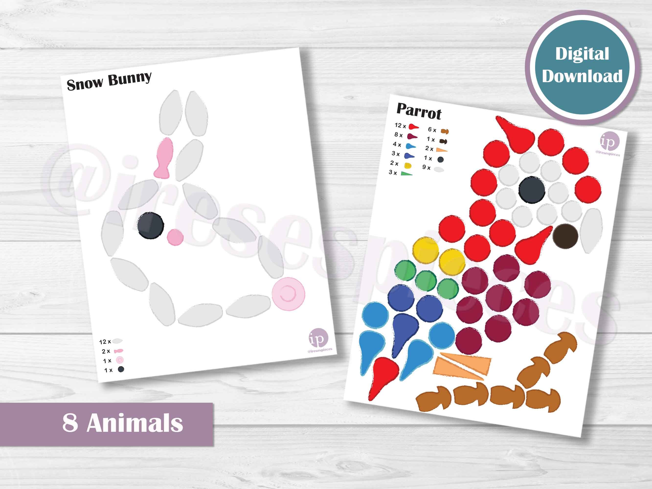 Patterning In Animals Pet Shop Animals, Grapat Mandala, Loose Parts Cards, Open Ended Play ...