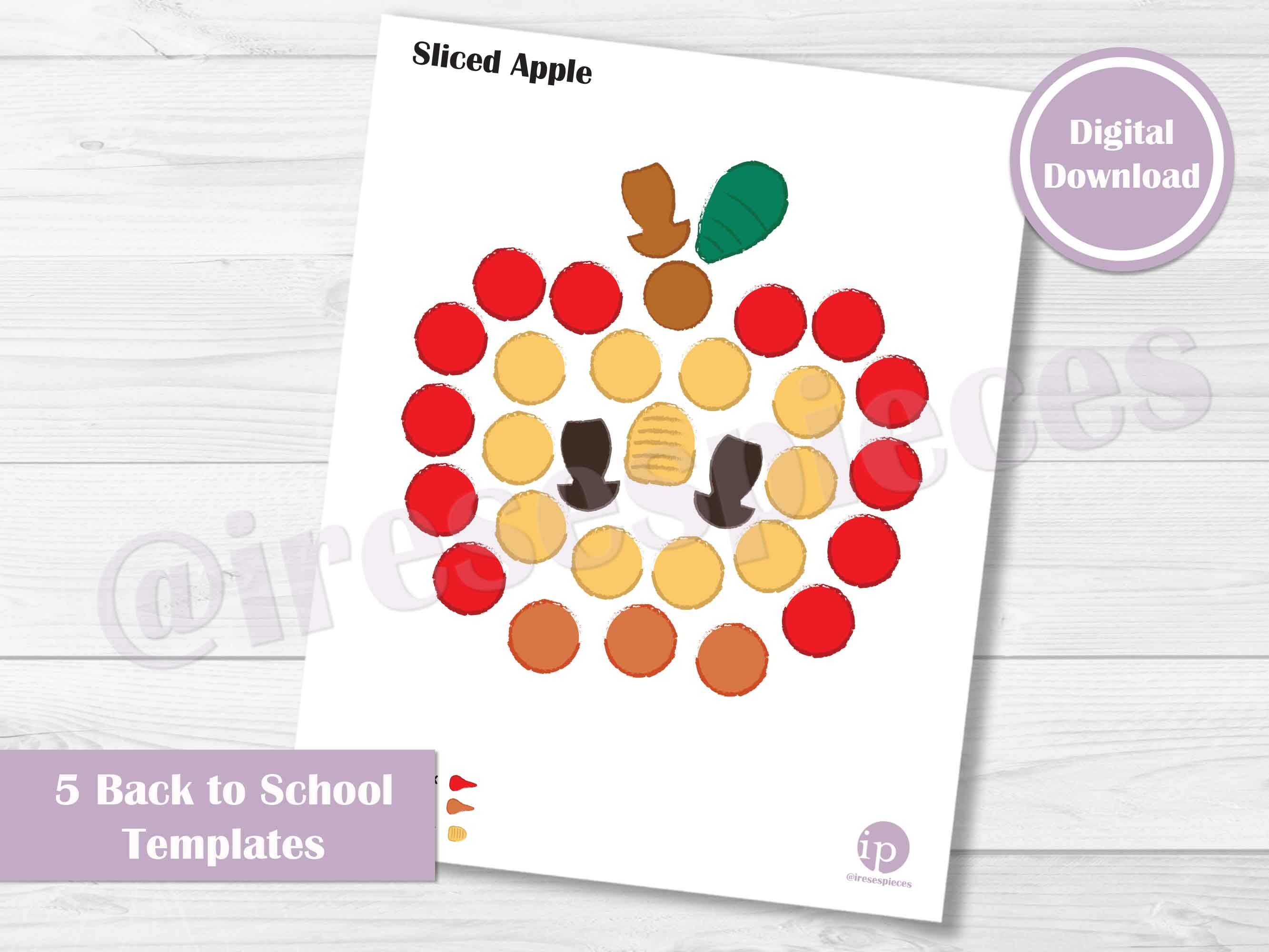 Grapat Pattern Back to School, Mandala Grapat Template Cards, Open Ended Play, Wooden ...