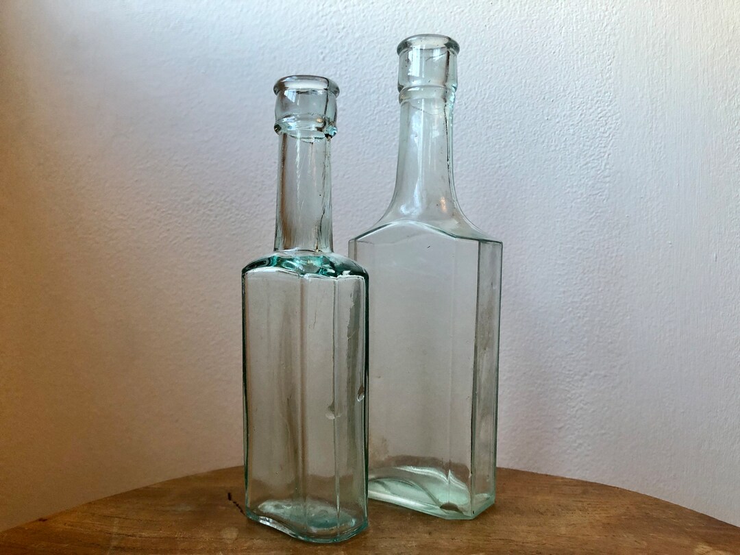 Pair of Antique Sauce Bottles Etsy