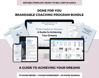 Dream Coaching Program, PLR Guide, Canva Templates (Digital Download)