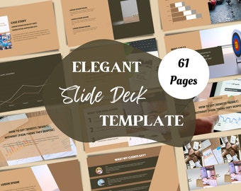 61 Szablon slajdu webinarium | Elegancki szablon slajdu | Prezentacja kursu | Animowany szablon | Powerpoint | Prezentacja Canva
