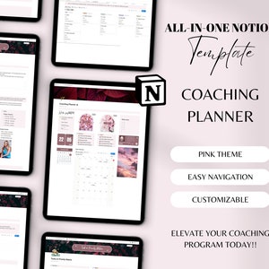 Modelo de noção de planejador de coaching, planejador de coaching de cliente, sessão de coaching, programa de coaching de noção, chamada de descoberta de cliente, integração de cliente