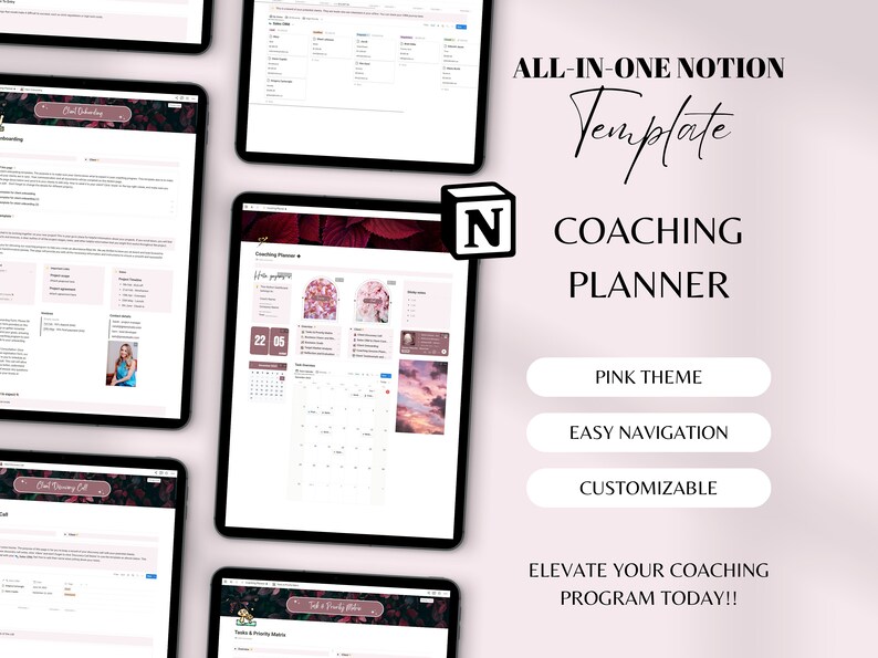 Coaching Planner Notion Template, Client Management (PDF Download) - Etsy