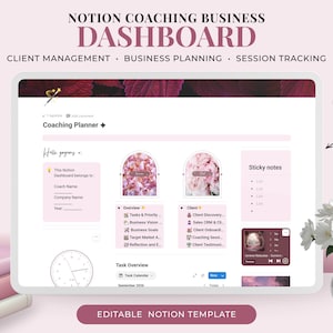 Notion Coaching Business Planner | Client Management Dashboard for Coaches