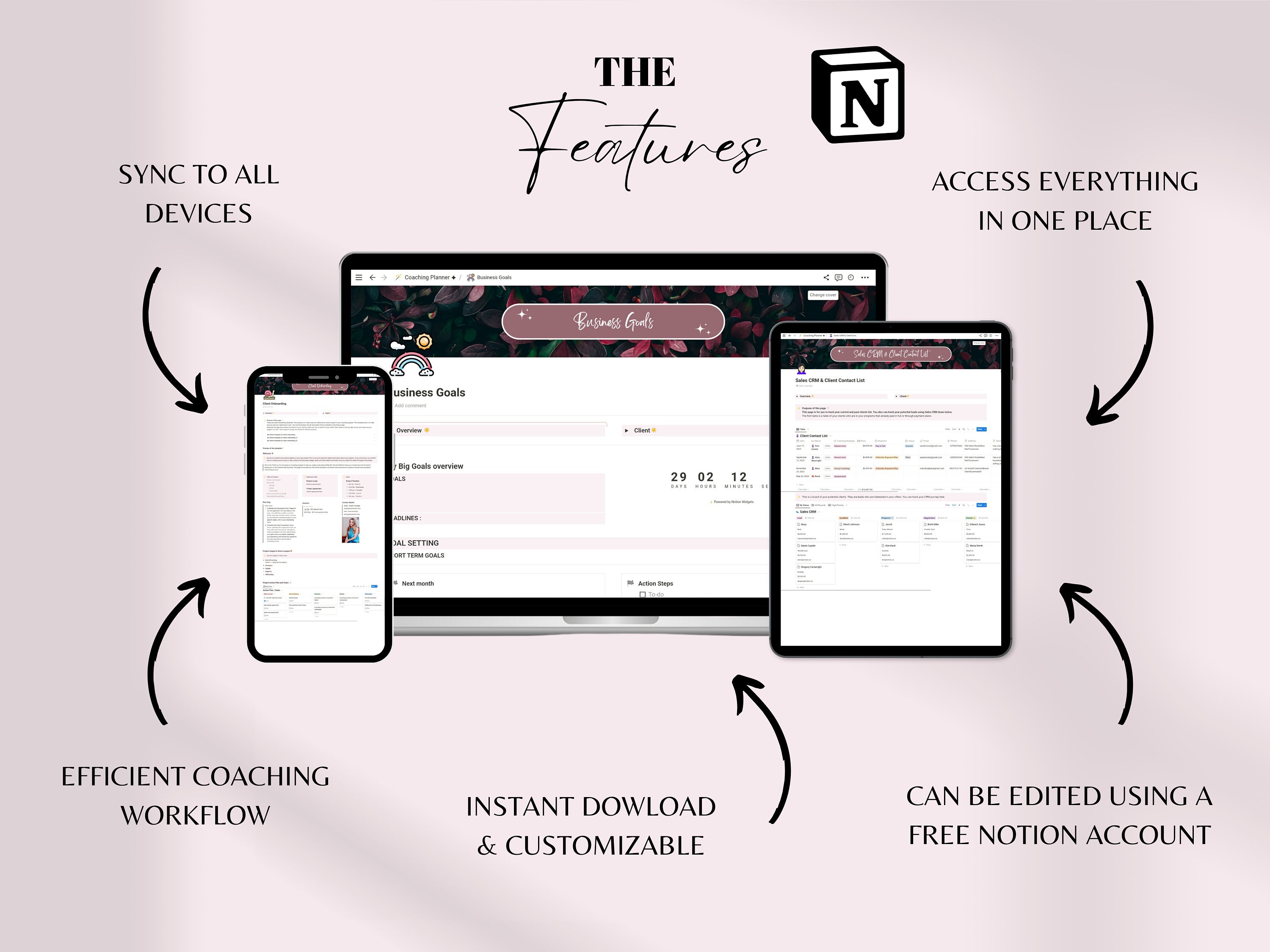 Coaching Planner Notion Template, Client Coaching Planner, Coaching ...