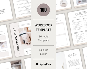 Editable Workbook Ebook Template for Coaches & Course Creators | Coaching Workbook | Checklist Template | Worksheet Template | Life Coaches