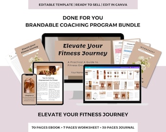 Fitness Reise E-Book, Coaching-Programm (Canva Template)