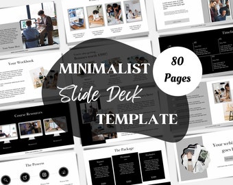 80 Webinar Slide Deck Template | Webinar Template Canva | Course Creator Slide Deck | Online Course Template | Powerpoint Template