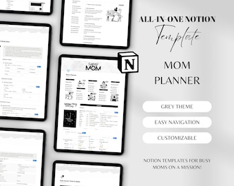 Mom Planner Notion Template, Family Organizer (Digital Download)