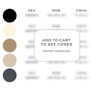 Elegant Color Palette for Website, Brand Palette, Color Palette Hex ...