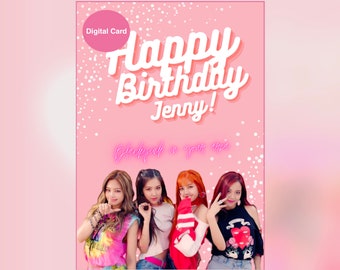 BLACKPINK Birthday Card BLINK Birthday Card Jisoo Rose - Etsy