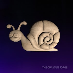 Snail  STL | 3D CNC STL File | Digital Download | vCarve Aspire Artcam Cut3d Carbide Fusion 360 | Wall Art | Wood Carving | DM048