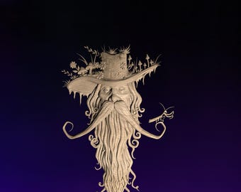 Wizard Face  STL | 3D CNC STL File | Digital Download | vCarve Aspire Artcam Cut3d Carbide Fusion 360 | Wall Art | Wood Carving | DM057