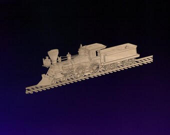 Locomotive  STL | 3D CNC STL File | Digital Download | vCarve Aspire Artcam Cut3d Carbide Fusion 360 | Wall Art | Wood Carving | DM025