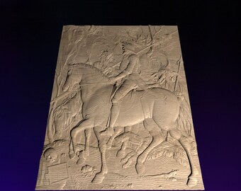 Knight Horse  STL | 3D CNC STL File | Digital Download | vCarve Aspire Artcam Cut3d Carbide Fusion 360 | Wall Art | Wood Carving | DM020
