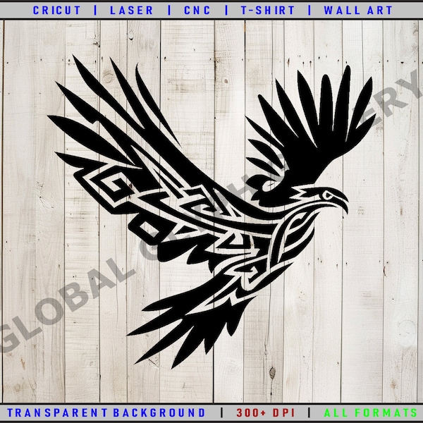 Celtic Eagle SVG, Eagle SVG, Celtic SVG, Celtic Tattoo, Digital Download, Celtic Wall ArtCricut Cnc Vector File