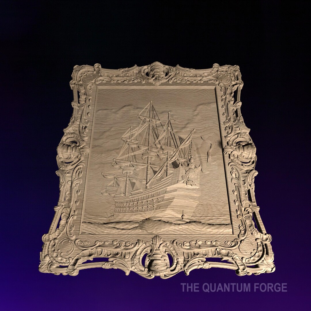 Ship STL | 3D CNC STL File | Digital Download | Vcarve Aspire Artcam ...