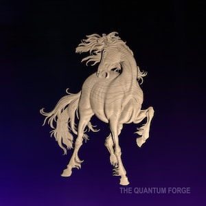 Horse  STL | 3D CNC STL File | Digital Download | vCarve Aspire Artcam Cut3d Carbide Fusion 360 | Wall Art | Wood Carving | DM017
