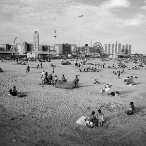 Fine art print, Coney Island, NYC, summer beach photography, ocean, amusement park, kids, limited edition photo, contemporary wall art, NY