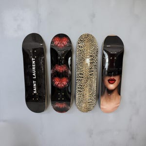 4-teiliges Modern Art Skateboard Deck Set - Premium 7-lagiges Ahorn, Made in USA, Wanddekoration