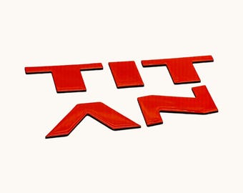 Nissan Titan (2020-2025) Tailgate Letter Inserts: ABS Plastic Flat Decals