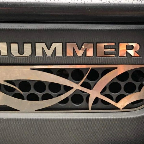 Front Bumper Raised ABS Plastic Letters compatible with Hummer H3