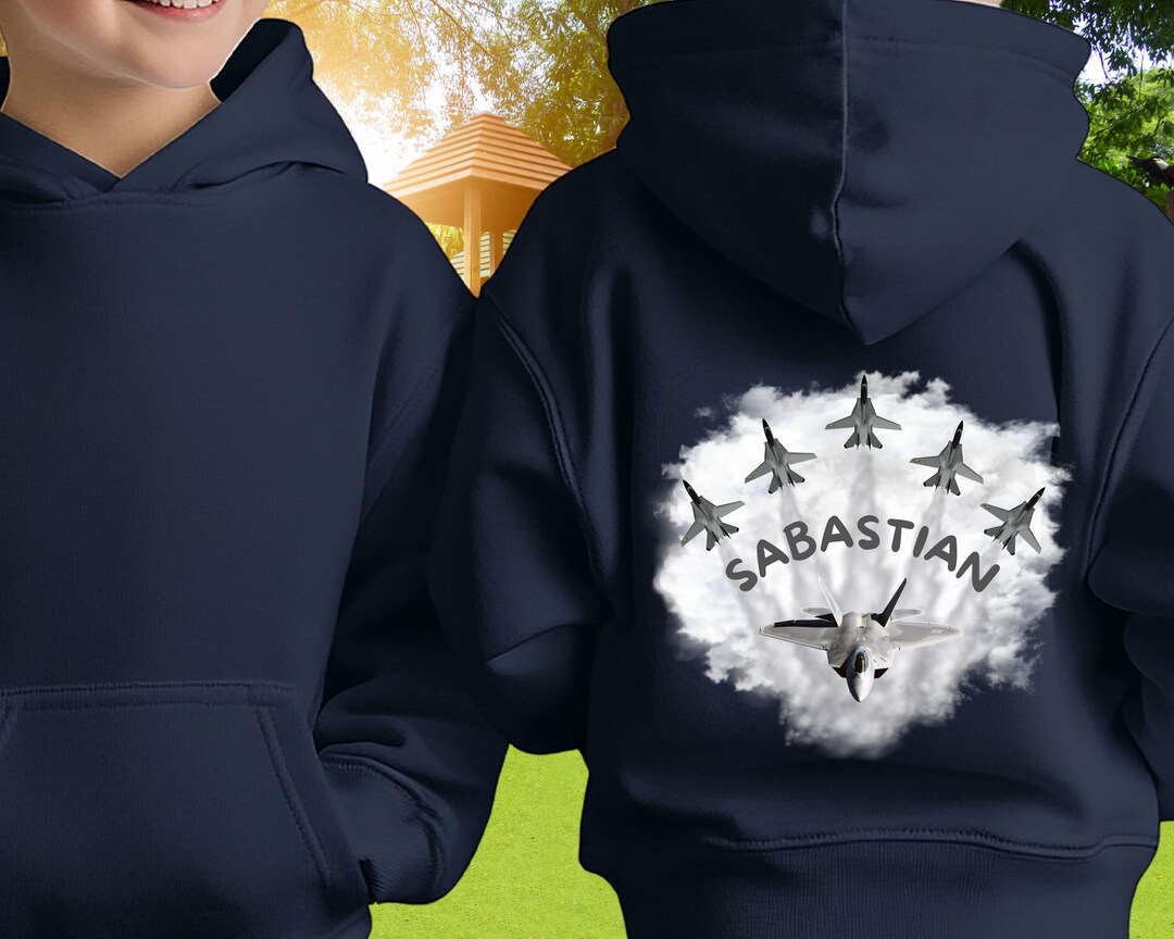 Jet Back Designs Custom Name,fighter Jet Back Design Hoodie for Kids,personalized Hoodie ...