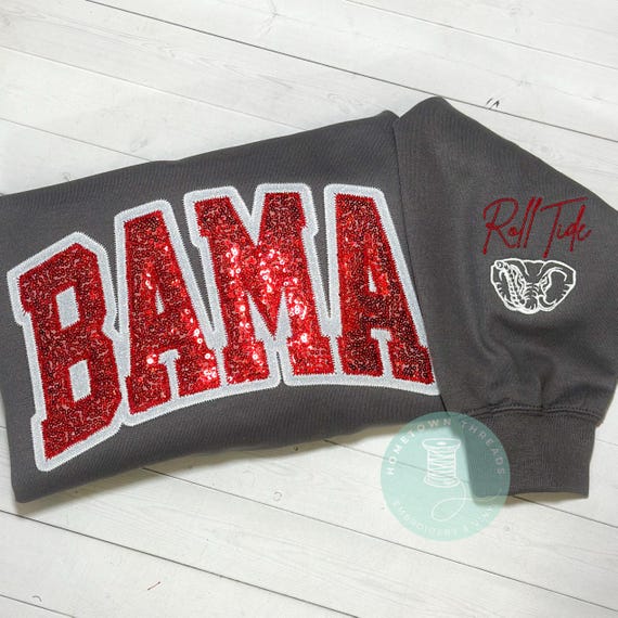 BAMA Sequins Appliqué sweatshirt_ University of Alabama Sweatshirt Tshirt