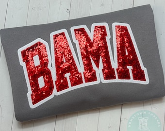 BAMA Sequins Appliqué sweatshirt_ University of Alabama Sweatshirt Tshirt