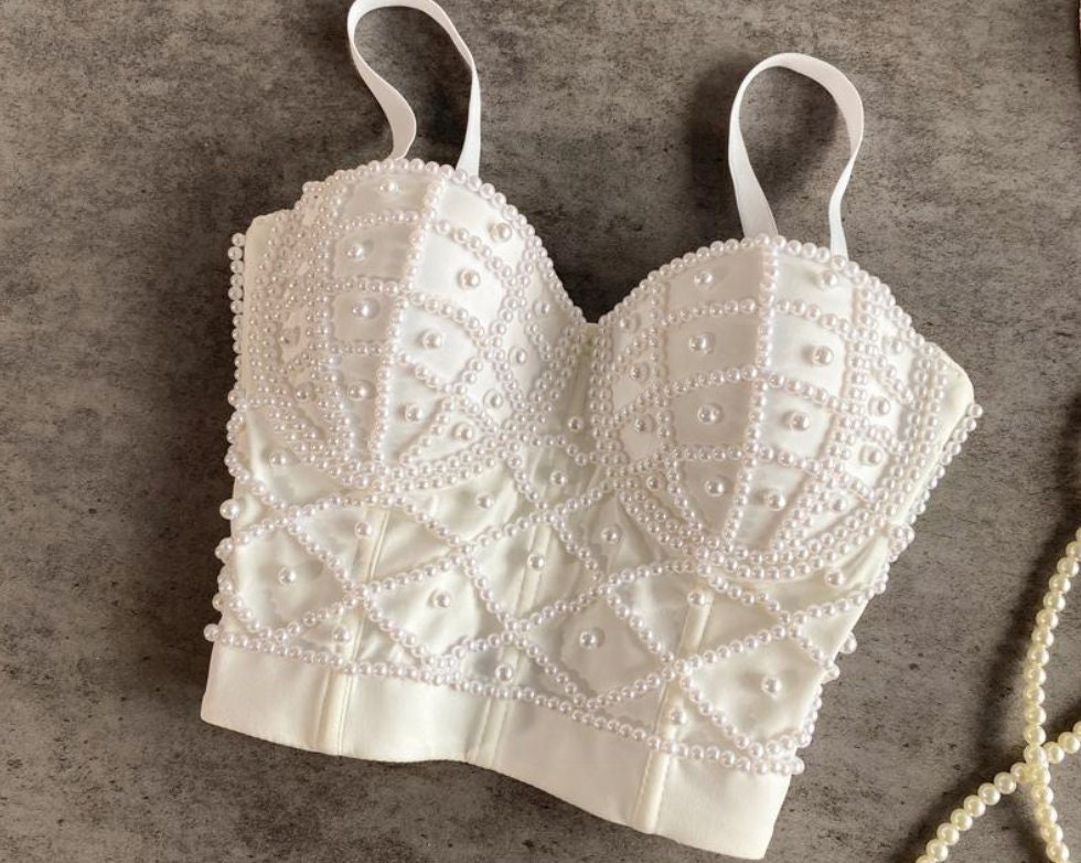 Pearl Bustier - Etsy Canada