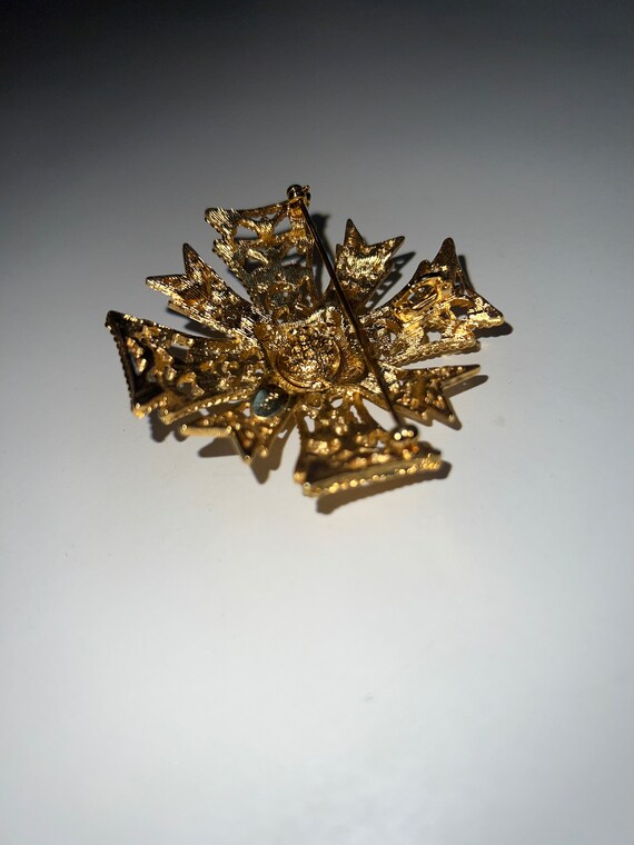 HTF Vintage Kenneth Jay Lane KJL Crystal Gold Fil… - image 5