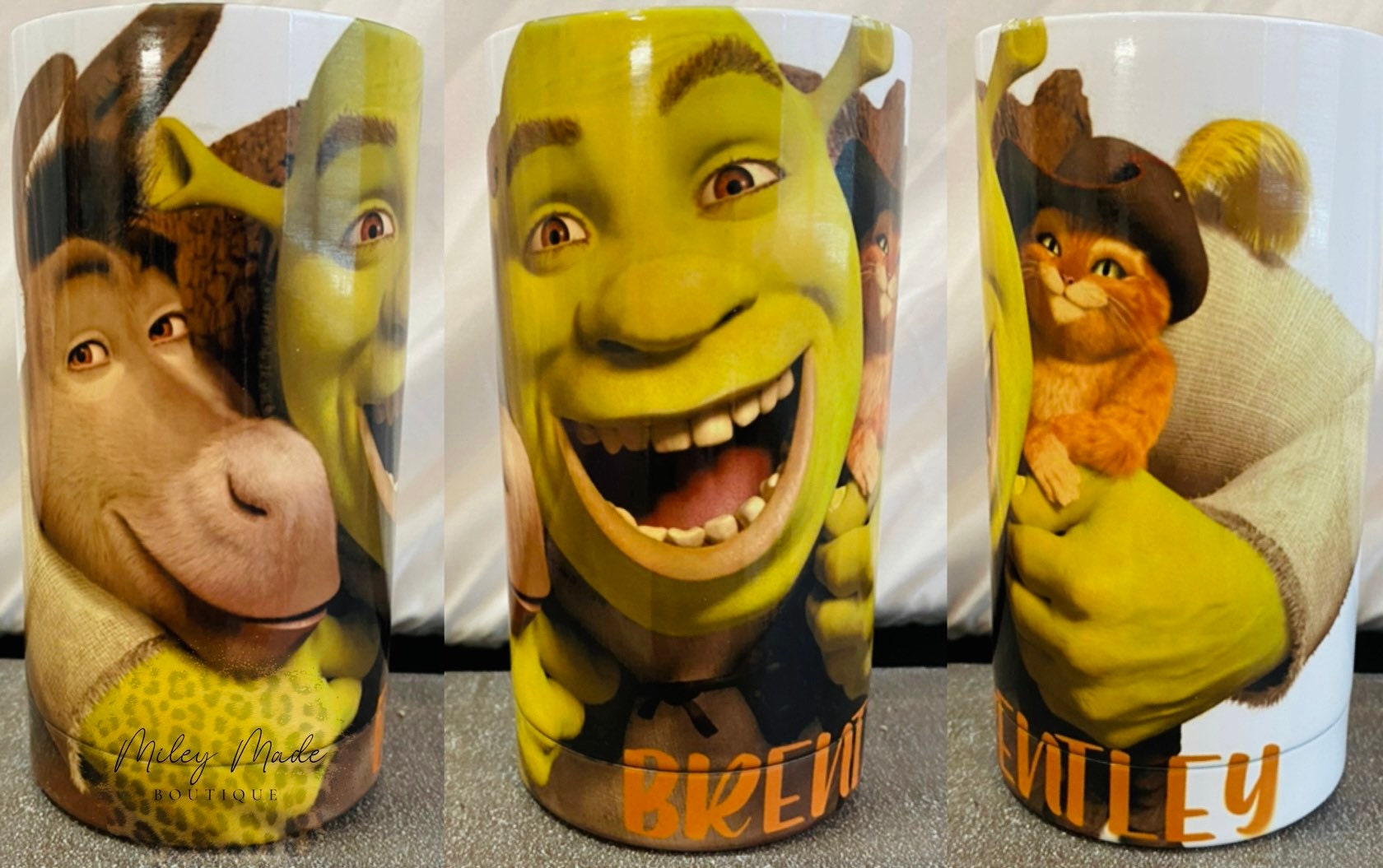 Shrek Donkey Cat Customized With Name 12oz Sippy Tumbler Etsy