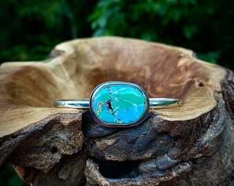 Size Medium Upcycled Polymer Clay Sterling Silver Cuff Bracelet Collaboration