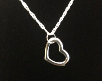 Silver heart necklace