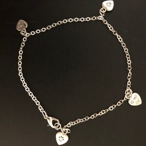 I love my cat silver anklet.