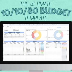 EASY 10 10 80 Budget Template (Google Sheets)