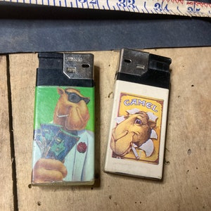 Vintage Camel tobacco advertising lighters *must see* #1 lot of 2