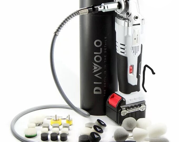 16v Mini Polisher With Flex Hose Micro Polishing Attachment Versatile