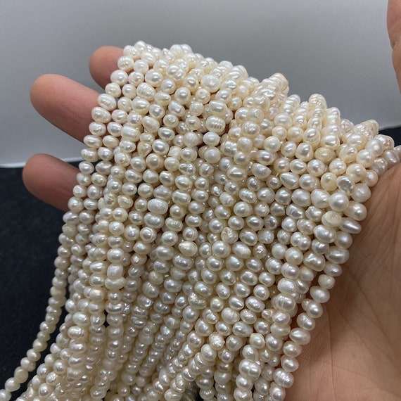 White Freshwater Pearl Beads for Jewelry Making A Grade 3mm Round