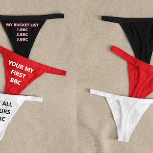 New Women&#39;s 3 Piece Set Assorted Colors Naughty Graphic Thong Panties 4 Sizes