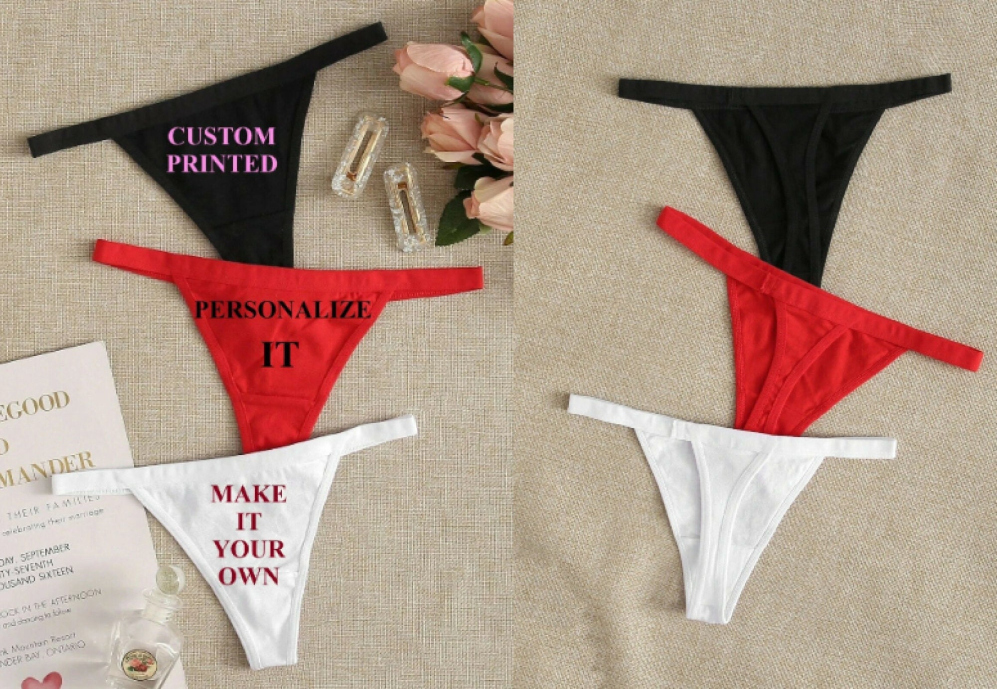 Set Of 2 Personalized Funny Underwear Set For Couples, Manly Gift, Boxers  For Men, 2nd Anniversary Gift, Novelty Underwear Women1 From Xiguabc56,  $39.49