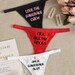 New Women's 3 Piece Set Assorted Colors Naughty Graphic Thong Panties 4 Sizes 