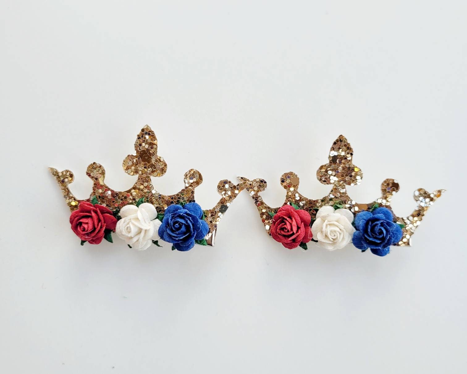 Coronation Crown Hair Clips Crown Hair Clips Rose Hair Etsy UK