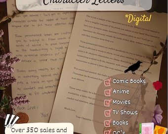 Personalised Letter From Your Comfort Character (Digital) | Perfect Gift | Present | Anniversary | Special