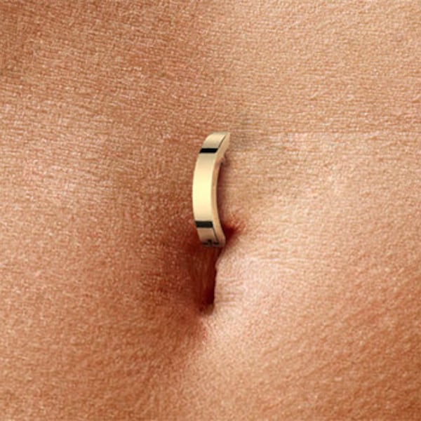 Piercing Anneau Nombril Clicker Doré