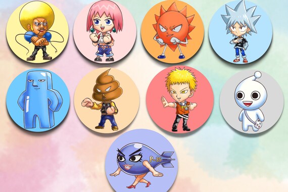 Bobobo-bo Bo-bobo Jumputi Heroes 2 Premium Glossy Circle - Etsy Bobobo-bo Bo-bobo Jumputi Heroes 2 Premium Glossy Circle - Etsy