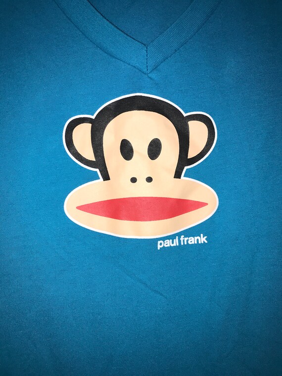 2011 Paul Frank Ladies Julius Monkey Logo T-shirt Size M Blue